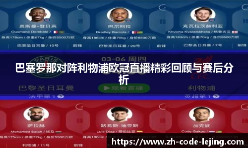 巴塞罗那对阵利物浦欧冠直播精彩回顾与赛后分析